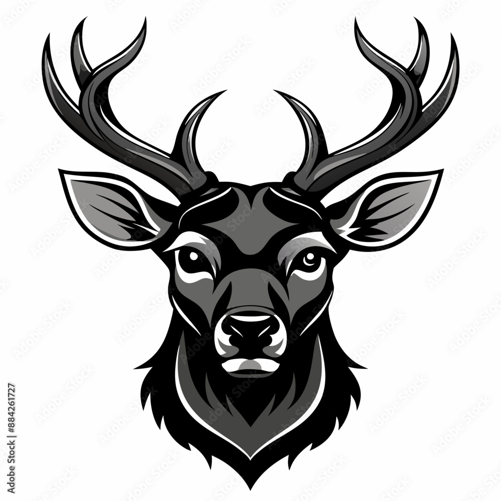 Naklejka premium Deer head Vector