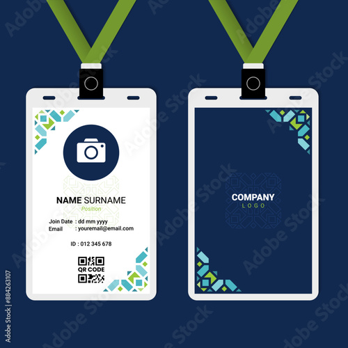 Oriental Geometric ID Card Design for Business or Company