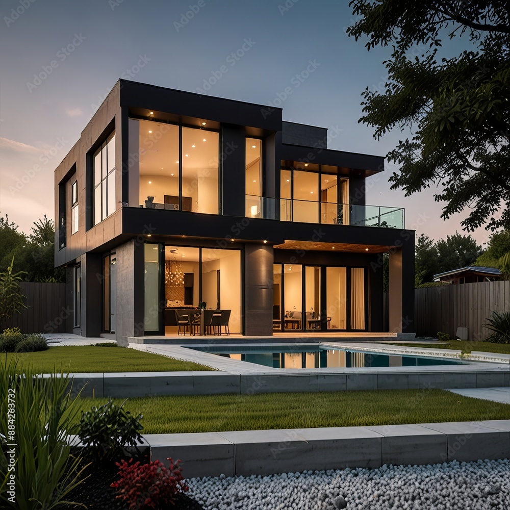 Obraz premium Modern house isolated