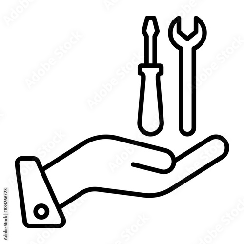 Maintenance icon. outline icon