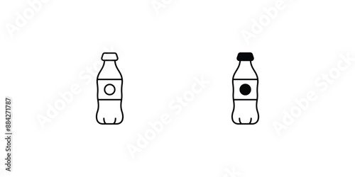 cola set icon with white background vector stock illustration