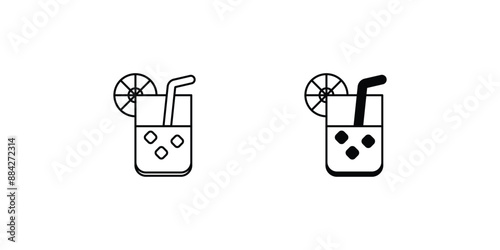 lemonade set icon with white background vector stock illustration
