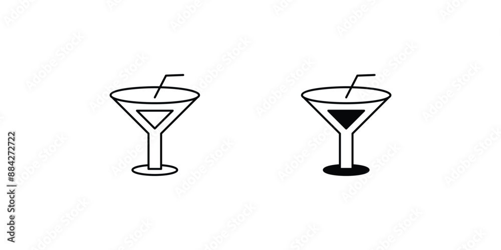 coketail set icon with white background vector stock illustration coketail set icon with white background vector stock illustration