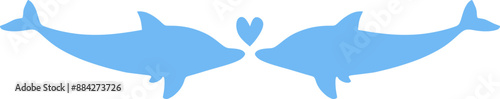 Dolphin Blue Vector Graphic 