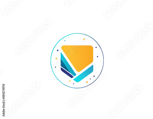 logo of crypto currency, icon image for blackchain, design of a symbil for a company photo