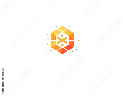 logo of crypto currency, icon image for blackchain, design of a symbil for a company photo