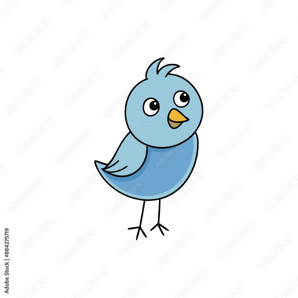 Obraz premium doodle bird cartoon