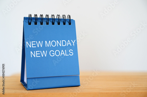 NEW MONDAY NEW GOALS Concept