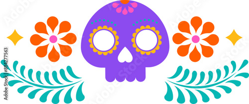 Mexican decorative floral border