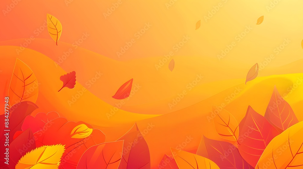Abstract Autumn Background With Falling Leaves. Abstract Autumn Background With Falling Leaves.