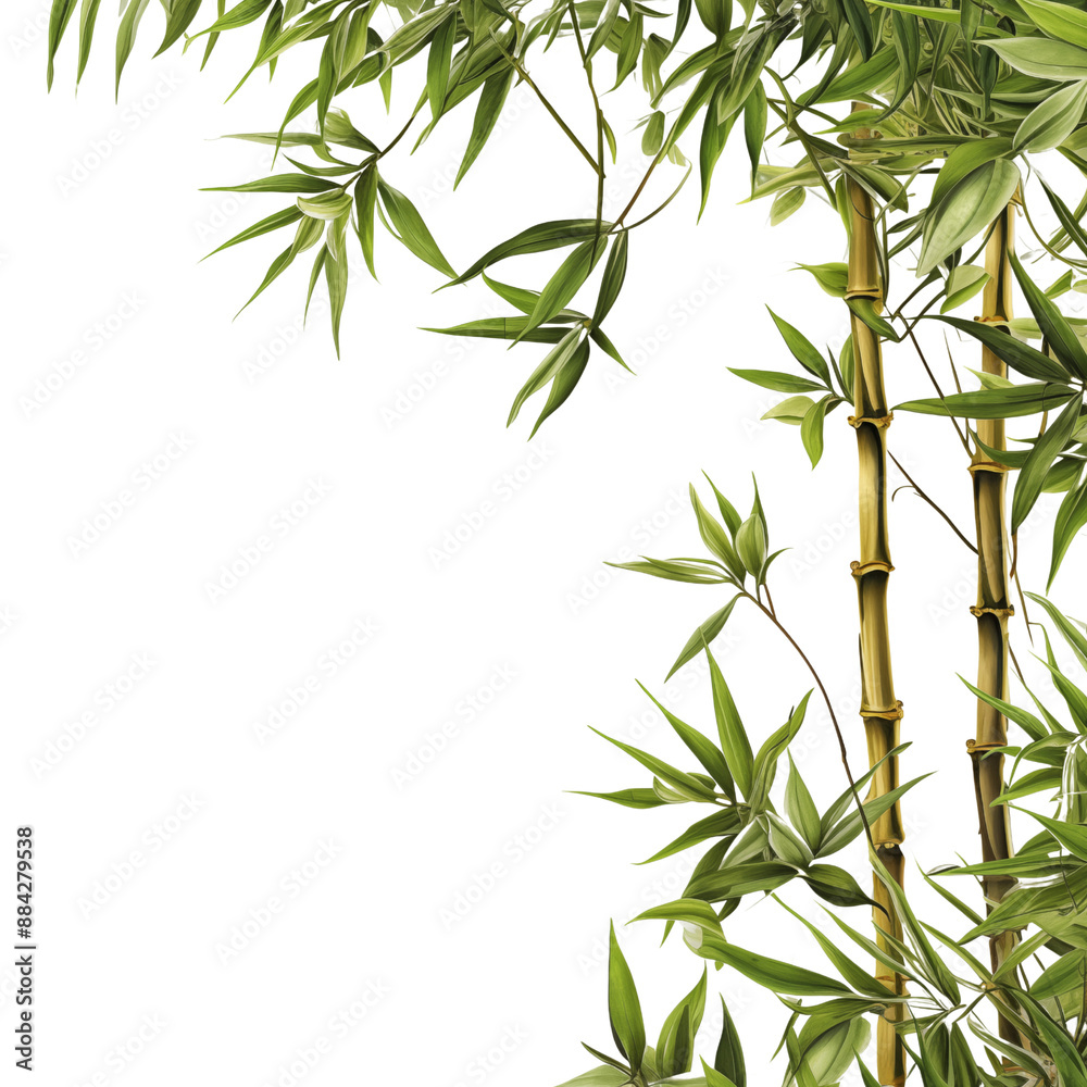 Obraz premium Bamboo tree tropical border.