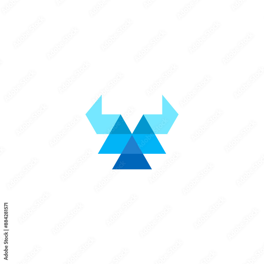 Bull unique block logo vector mascot illustration Bull unique block logo vector mascot illustration