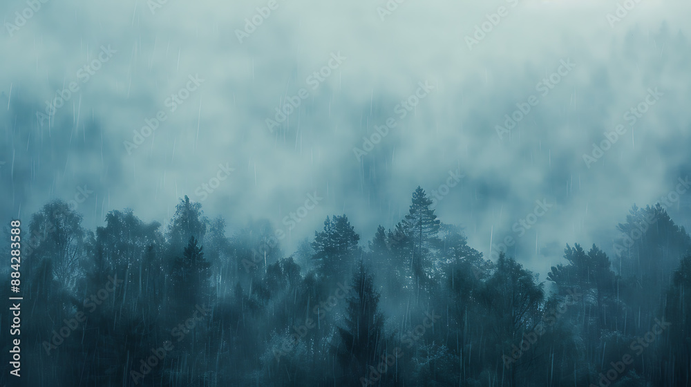 Fototapeta premium It's raining, wallpaper, the comfortable weather is hidden with loneliness.