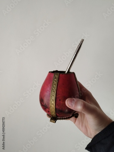Drinking yerba mate
