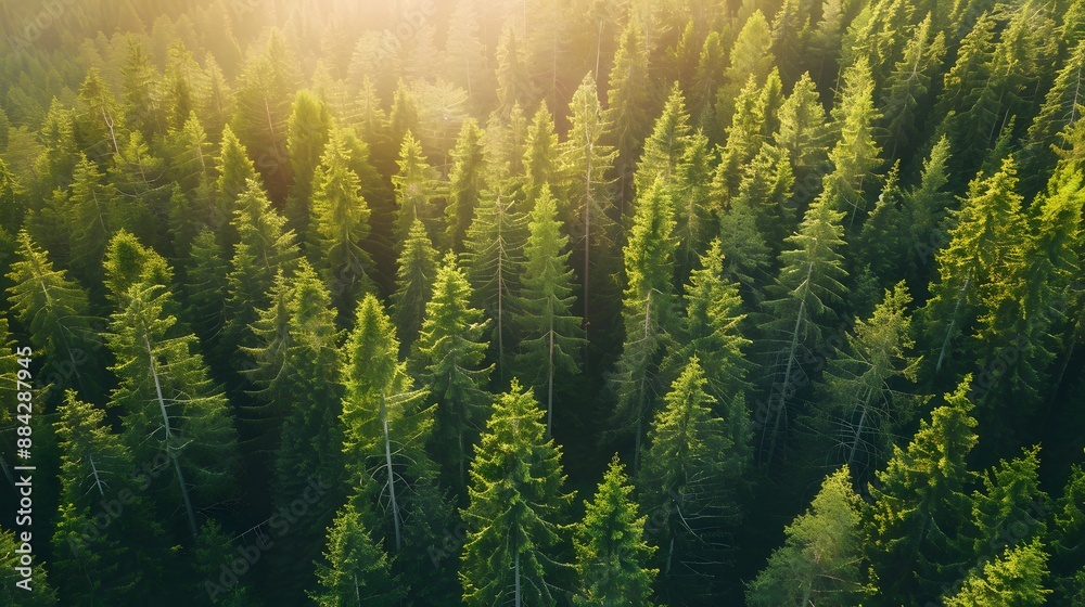 Foggy forest seen from above, featuring lush green trees amidst a backdrop of white fog. Nature's tranquility in a misty woodland setting. Foggy forest seen from above, featuring lush green trees amidst a backdrop of white fog. Nature's tranquility in a misty woodland setting.