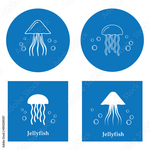 jellyfish vector icon