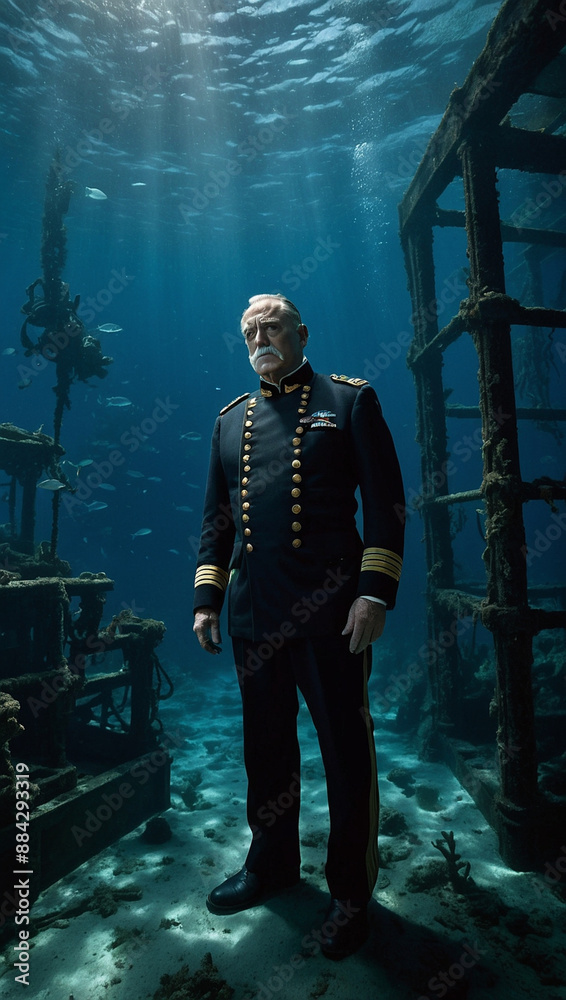 Fototapeta premium man in the water