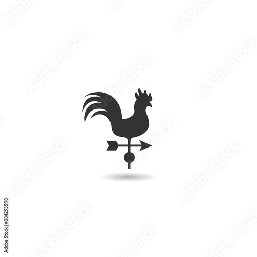 Weather vane icon with shadow