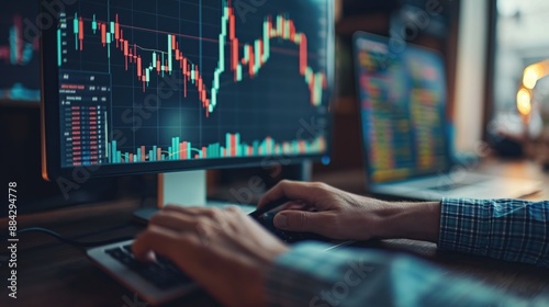 Elderly person using a computer to monitor investments, showcasing the importance of staying informed and proactive