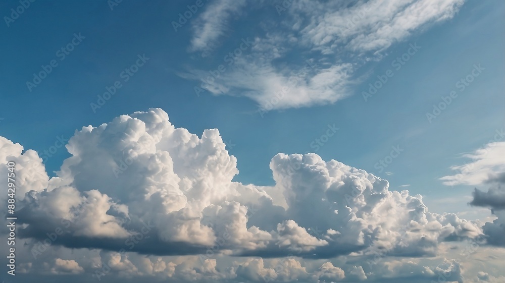 Beauty white cloudy on blue sky with soft sun light, Nature view soft white clouds on pastel blue sky background Beauty white cloudy on blue sky with soft sun light, Nature view soft white clouds on pastel blue sky background