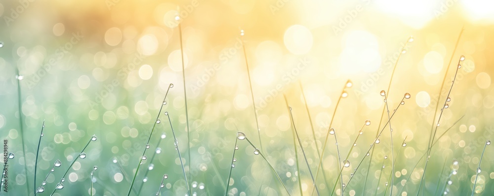 Meadow at dawn, soft light, dewy grass, minimal Watercolor style Meadow at dawn, soft light, dewy grass, minimal Watercolor style