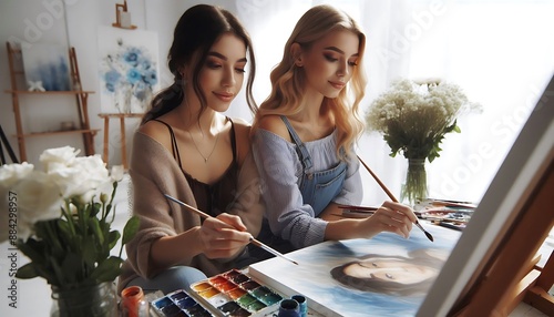 Image KnowledgeForAll,Generative AI,study time,background with student,people learn to draw
