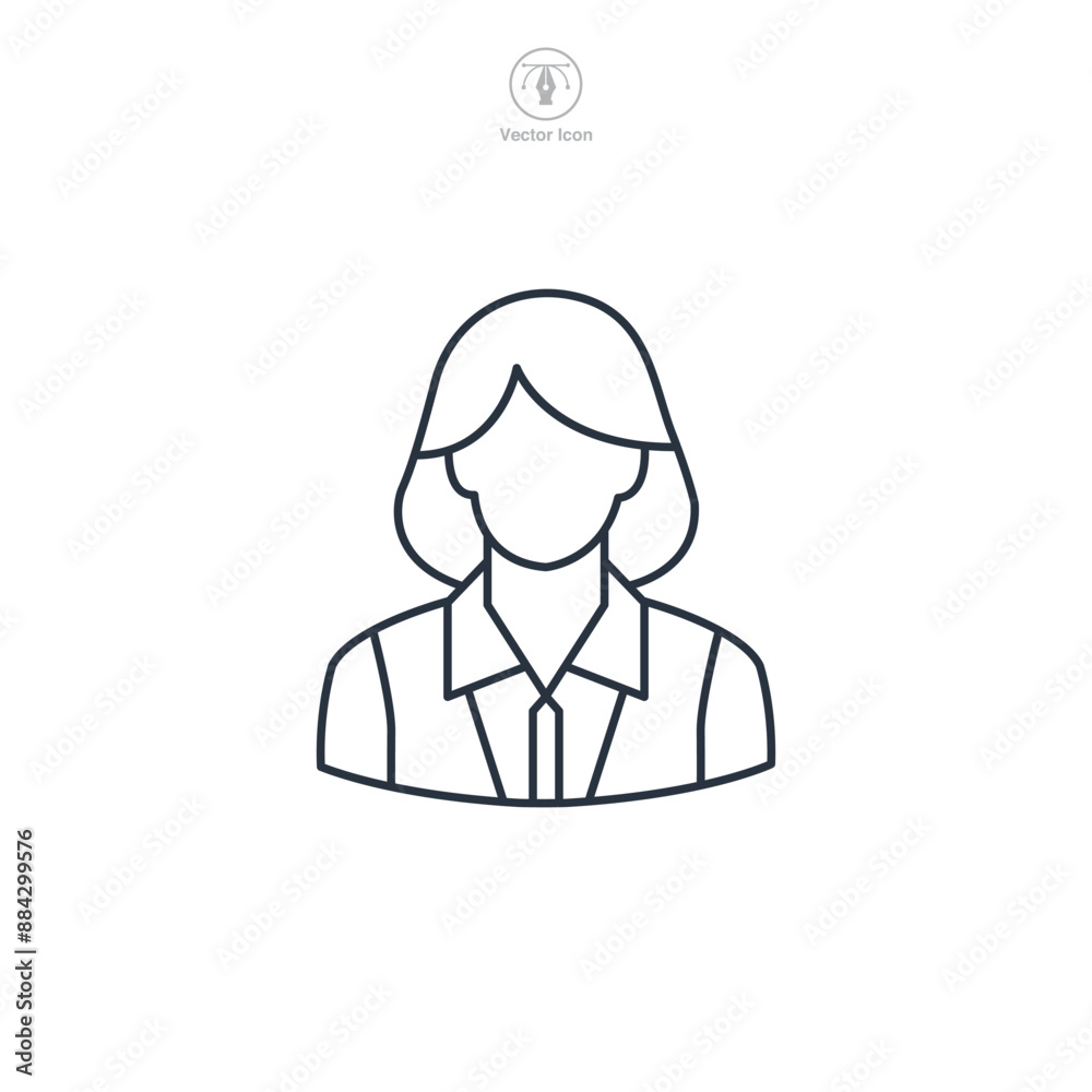 Avatar Icon. Architect theme symbol vector illustration isolated on white background Avatar Icon. Architect theme symbol vector illustration isolated on white background