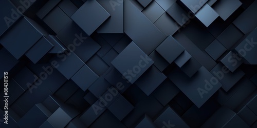 Abstract Dark Blue Geometric Shapes Background