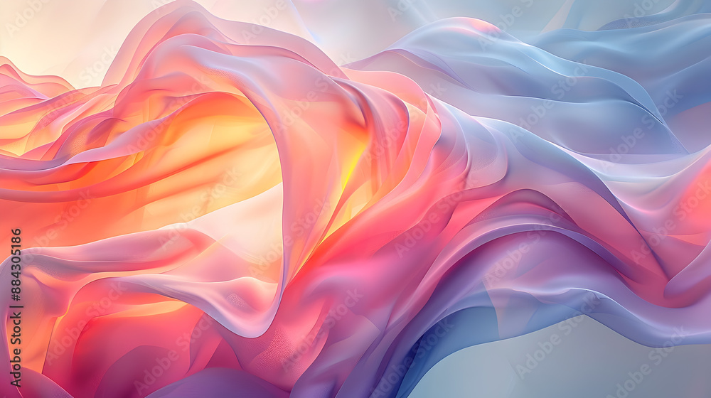 Fototapeta premium Minimalistic Abstract Gradient Background Design with Dynamic Overlapping Contemporary Art Elements Subtle Textures and Monochromatic Color Palette