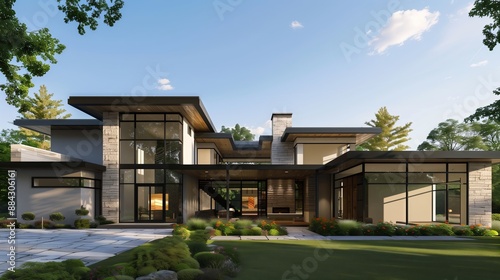 A modern home blending traditional charm with contemporary elegance, offering classic design and modern amenities.