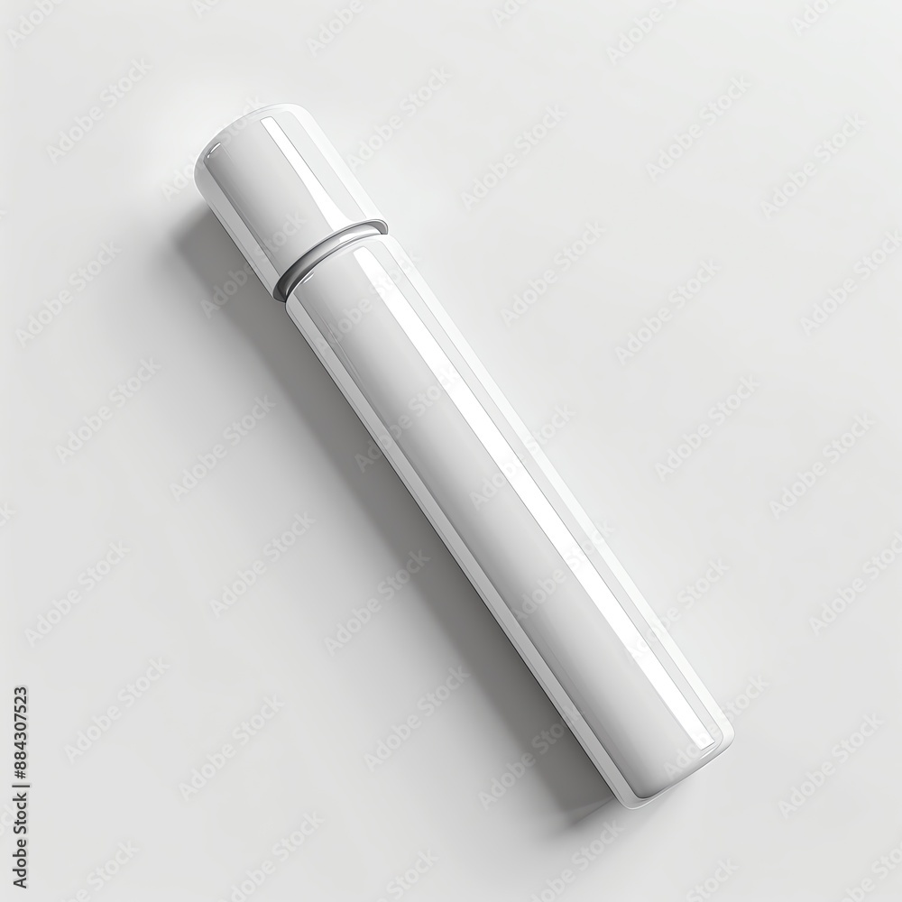 Minimalistic white cylindrical container isolated on a plain background. Ideal for product presentation, packaging design, and branding visuals. Minimalistic white cylindrical container isolated on a plain background. Ideal for product presentation, packaging design, and branding visuals.