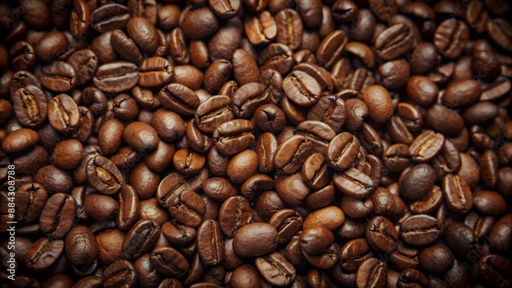 Close-up of roasted coffee beans, rich in color and texture, ideal for coffee-related themes and backgrounds in various design projects. Close-up of roasted coffee beans, rich in color and texture, ideal for coffee-related themes and backgrounds in various design projects.