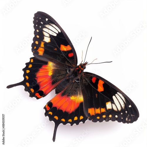 Atala Butterfly on White Background photo