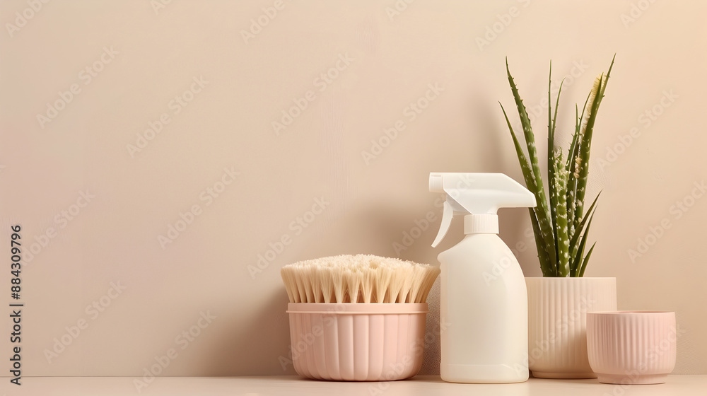 Minimalist Professional Cleaning Tools in Harmonious Studio Setting Minimalist Professional Cleaning Tools in Harmonious Studio Setting