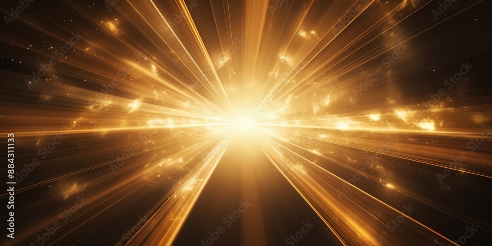 Obraz premium Golden Light Rays