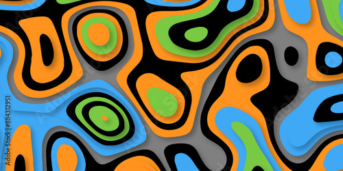 Abstract colorful papercut vector background design. Colorful multicolor background for design, paper crop effect, volumetric application.