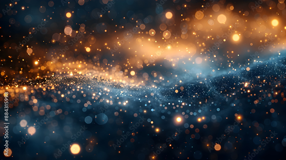 Ethereal cosmic backdrop of shimmering orbs celestial wisps and defocused glitter lights in a dreamlike impressionistic digital art scene with vivid atmospheric lighting and a mesmerizing