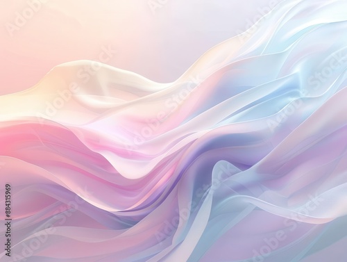 abstract pastel wave forms subtle gradient flow dreamy color palette minimalist app design background