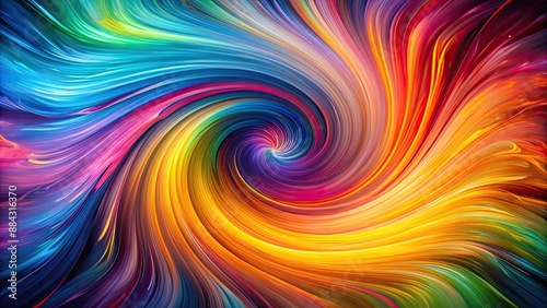 Abstract portrayal of creativity with vibrant colors swirling from a vortex, creativity, abstract, vibrant, color