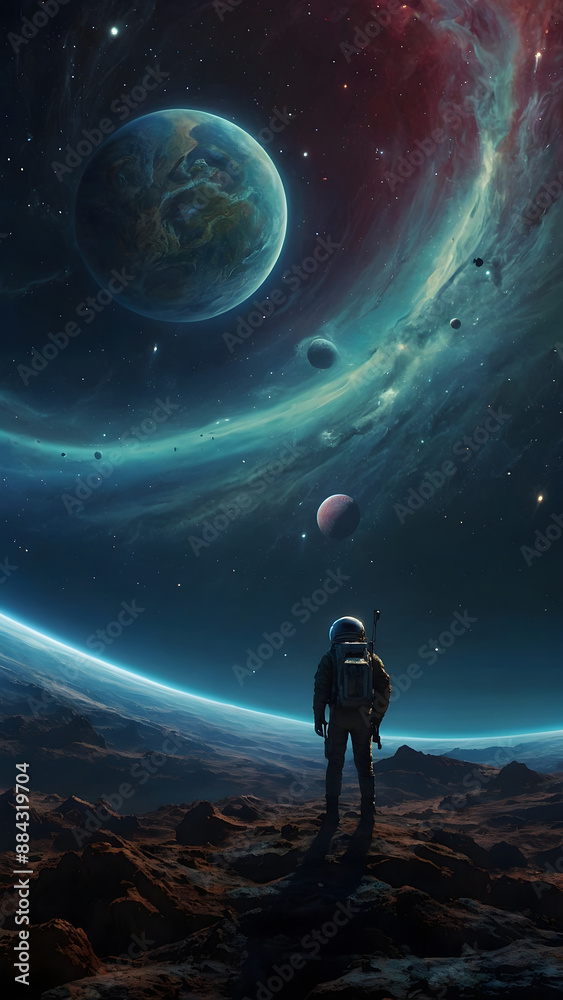 Lunar Exploration Astronaut on the Surface of the Moon Lunar Exploration Astronaut on the Surface of the Moon
