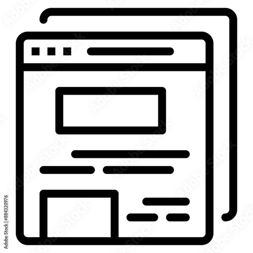website content outline icon