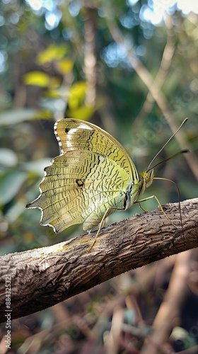 Olive wings butterfly sitti...