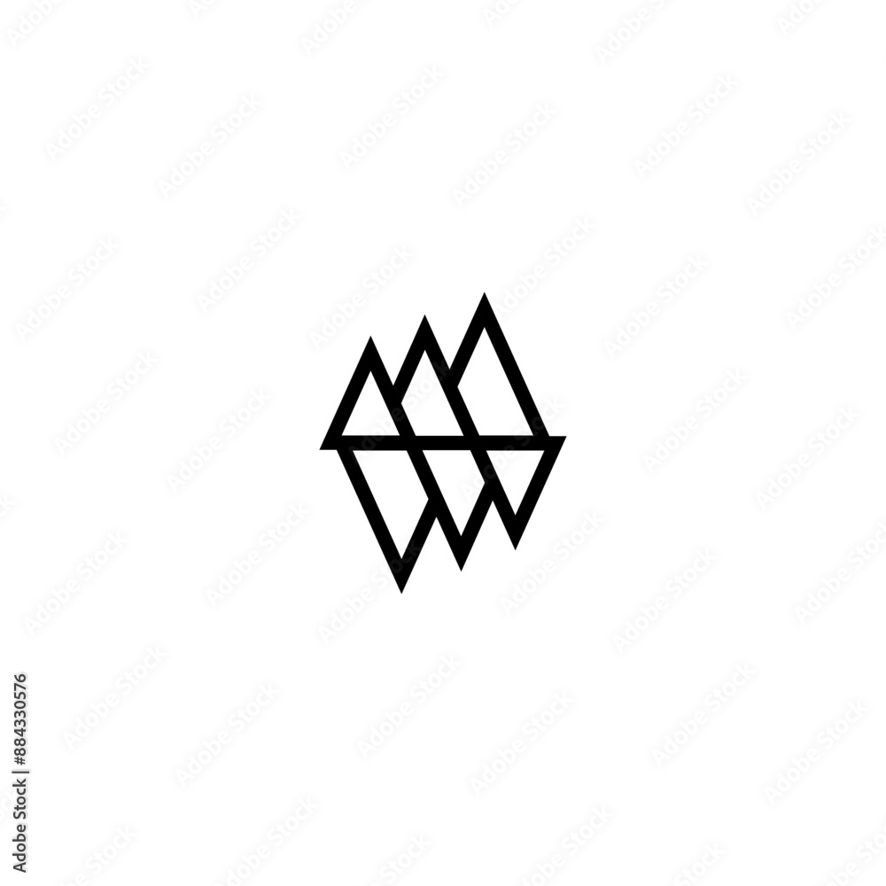 M letter finance logo design illustration Flat style icon black in white 6 M letter finance logo design illustration Flat style icon black in white 6