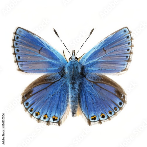 Eastern Tailed Blue Butterfly in White Background