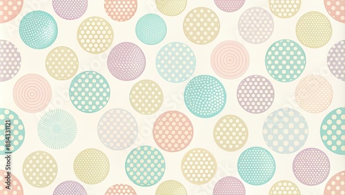 Soft pastel circle patterns in seamless background , pastel, circles, patterns, background, texture, colorful, vibrant, soft