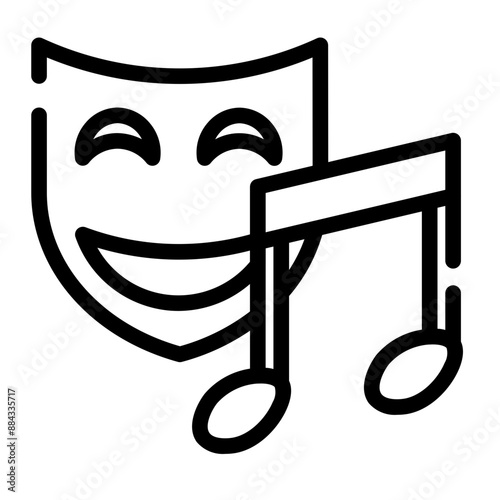 musical drama cutline icon