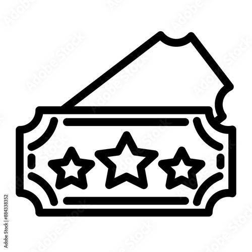 entrance tickets line icon