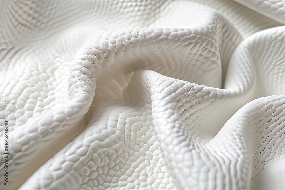 White snakeskin texture with wavy folds White snakeskin texture with wavy folds