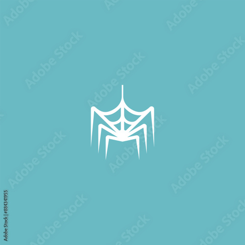 M spider logo letter mark simple memorable brand symbol template