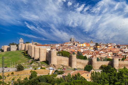 Medieval Walls in Avila, UNESCO site, Castile and Leon, Spain